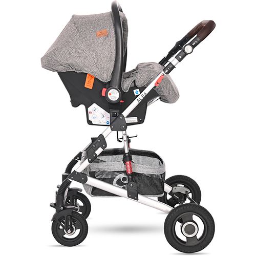 LORELLI ALBA PREMIUM Kolica 3u1 Opaline Grey: Košara + Autosjedalica + Zimska Navlaka (0mj+) - (do 15kg/96cm) slika 10