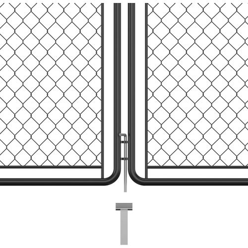 Vrtna vrata čelična 200 x 350 cm antracit slika 3