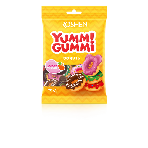 Roshen Yummi Gummi gumeni bomboni donuts 70g slika 1