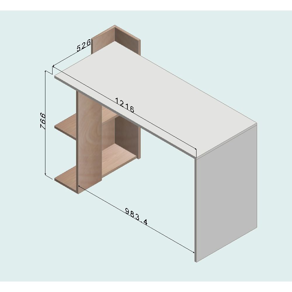 Radni sto Blocks M2 - Atlantic/Antracit slika 2
