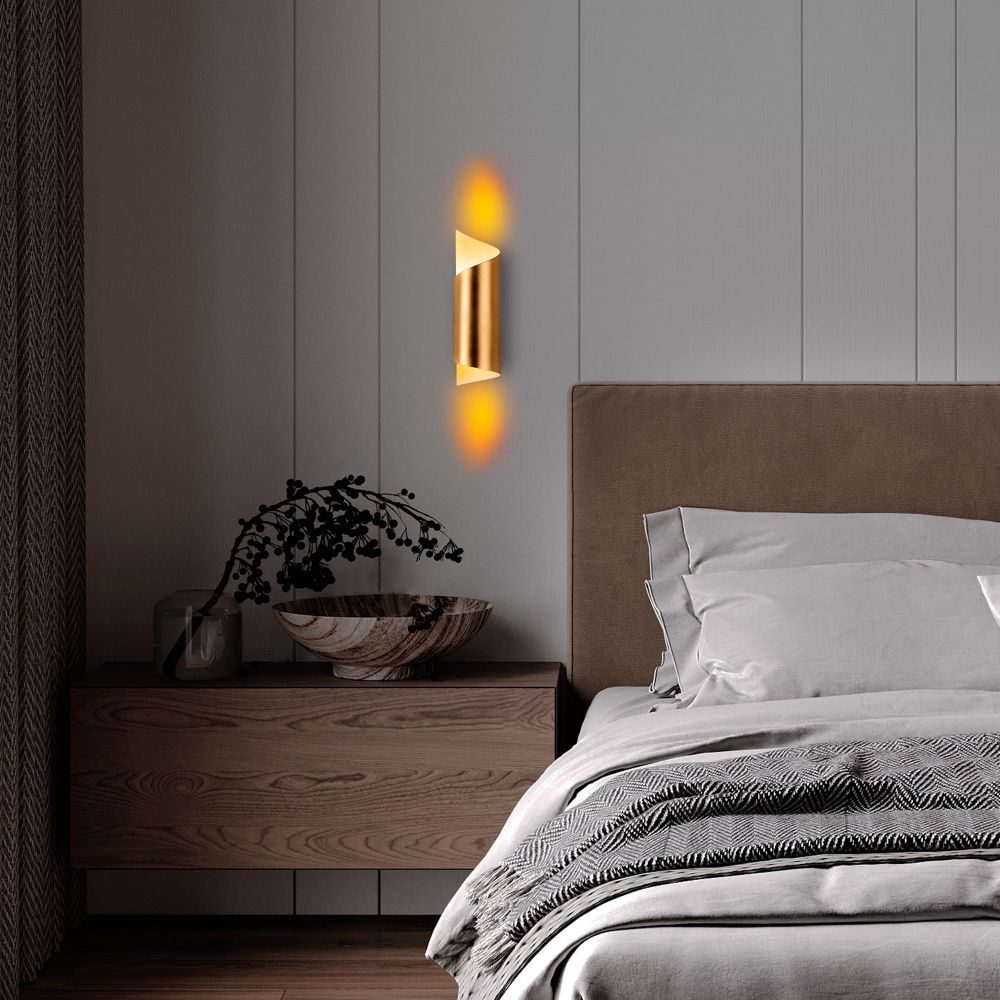 Zidna Lampa Kıvrık - 15361, boje: Zlato slika 1