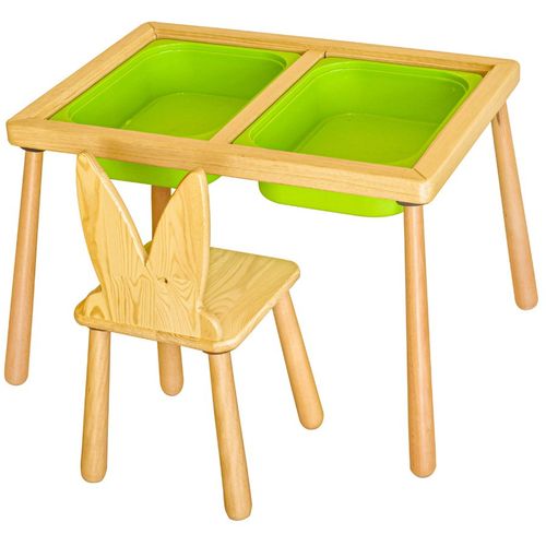 Woody Fashion Dječji stol set Table and Chair - Green slika 1