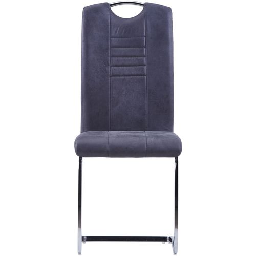 Konzolne blagovaonske stolice sive 2 kom umjetna brušena koža slika 25