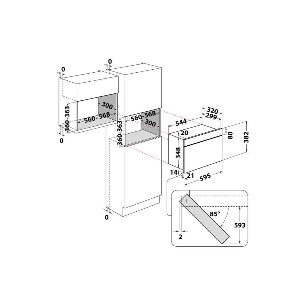 WHIRLPOOL Ugradbena mikrovalna WMN571BX  slika 6