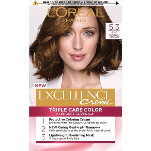 L'Oreal Excellence Farba Za Kosu Creme 5,3 Chatain Clair Dore slika 1