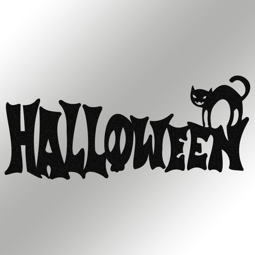 Halloween 2 Crni Dekorativni Metalni Zidni Ukras slika 2