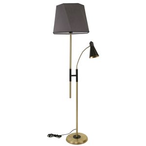 Forza Eskitme Lambader Altıgen Koyu Gri Abajurlu Anthracite Floor Lamp