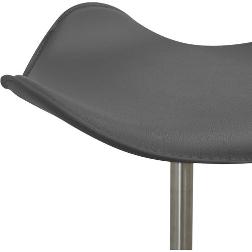 Salonski stolac od umjetne kože sivi slika 5