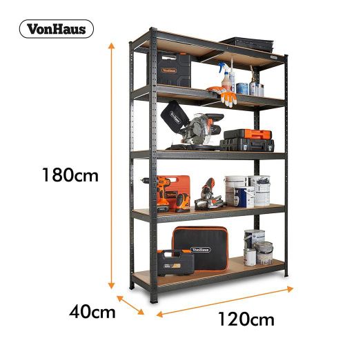 VonHaus Ekstra Široka Polica s 5 Nivoa, 1.8m slika 1