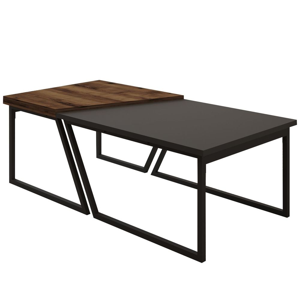 Kafa stol Verona P0024623 - Anthracite i Rustikalni Orah slika 5