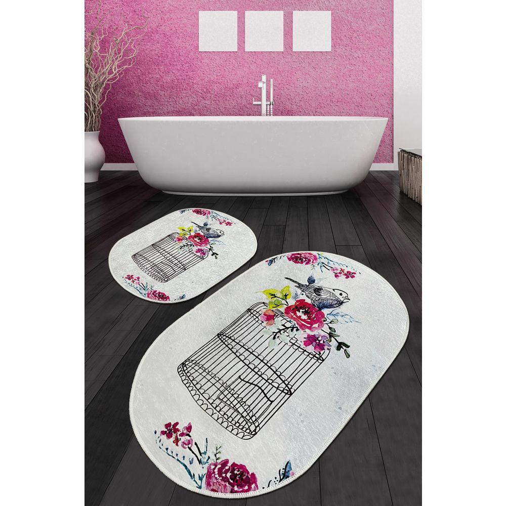 Set Kupatilskih Prostirki Cage Djt Multicolor (2 Komada) slika 1