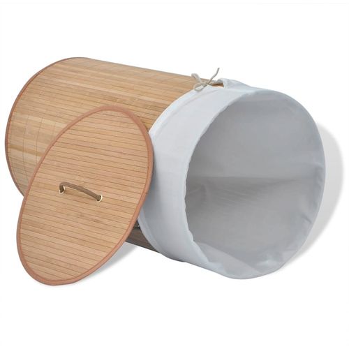 242723 Bamboo Laundry Bin Round Natural slika 33