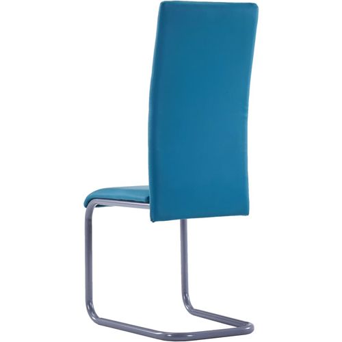 Konzolne blagovaonske stolice od umjetne kože 4 kom plave slika 5