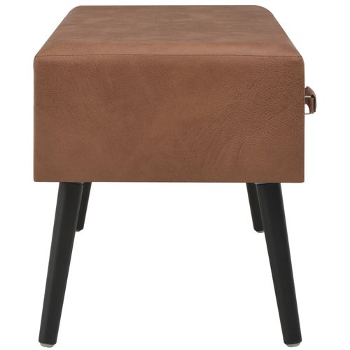 Stolić za kavu tamnosmeđi 80 x 40 x 46 cm od umjetne kože slika 23