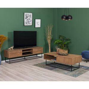 Set namještaja za dnevnu sobu Laxus - 8 boja: Orah, Crna