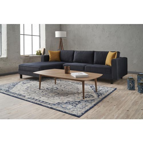 Atelier Del Sofa Kutna garnitura, Antracit, Kale Velvet Left - Anthracite slika 1