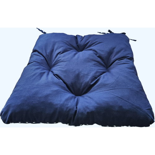 Pamučni jastuk za stolice, pamuk, plava sa točkicama 6 komada slika 3