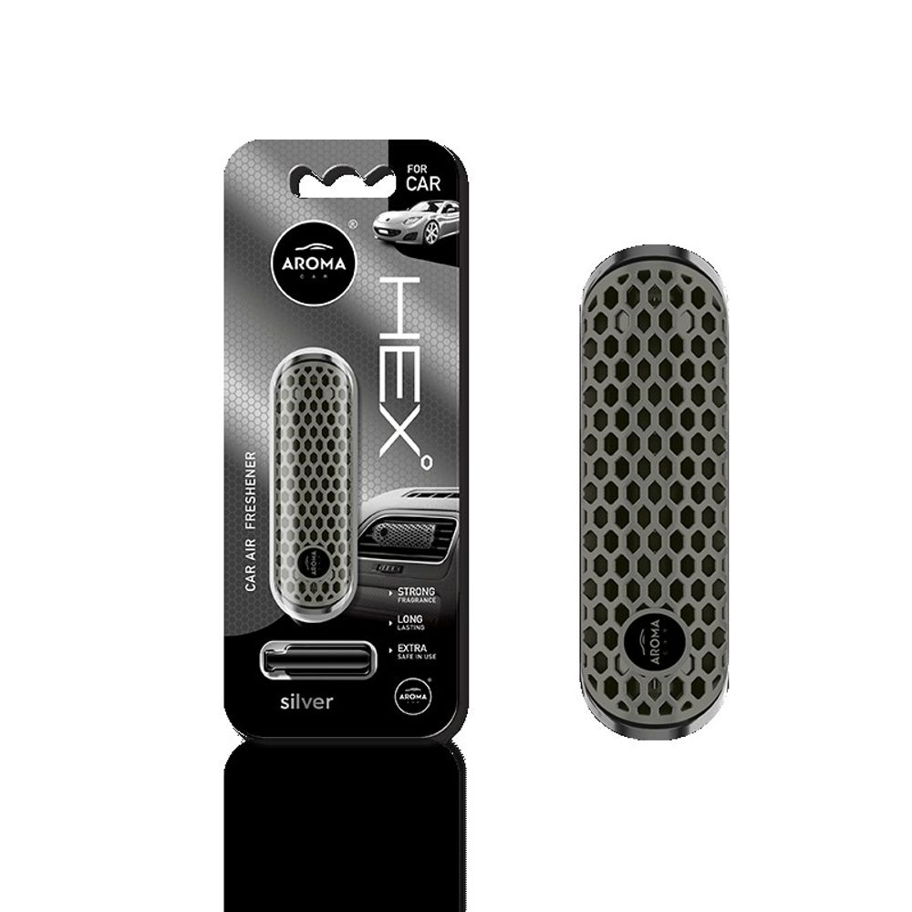 Aroma Car Miris za auto Hex, Silver - Osvježivač zraka s modernim dizajnom slika 1