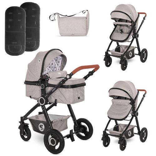 LORELLI ALEXA Kolica 2u1 Opaline Grey Elephants: Košara + Autosjedalica + Zimska Navlaka (0mj+) - (do 15kg/96cm) slika 1