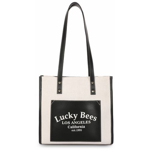Lucky Bees Ženski torbica LUNA crna i krem boja, 376 - Black slika 1