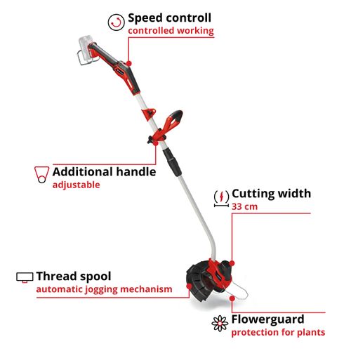 Einhell  GE-CT 18/33 Li E-Solo, akumulatorski trimer za travu slika 3