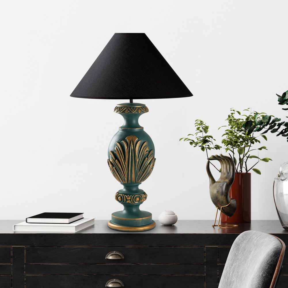 ELEGANZE-5311 Zelena i Crna Stočna Lampa slika 1