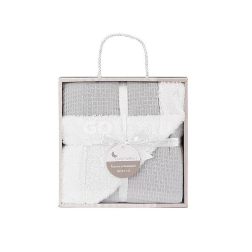 InterBaby Dvostrana Dekica 110x80 Honeycomb Grey slika 3