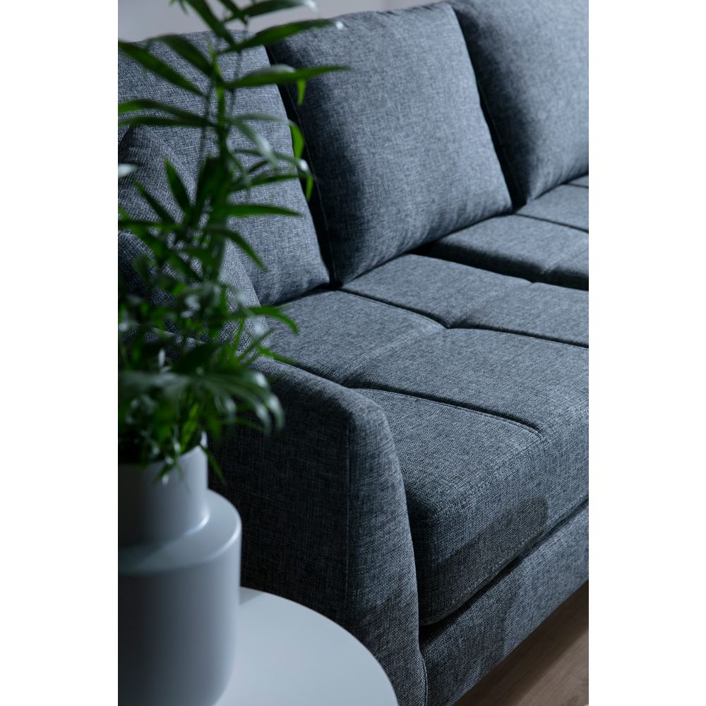 Tempo Kutna Sofa Desna (L3+3) Tamno Siva slika 4