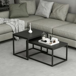Leka - Crni Nesting Sto (2 Komada)