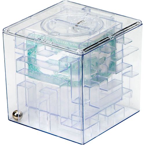 3D prozirni labirint kasica prasica 10cm slika 5