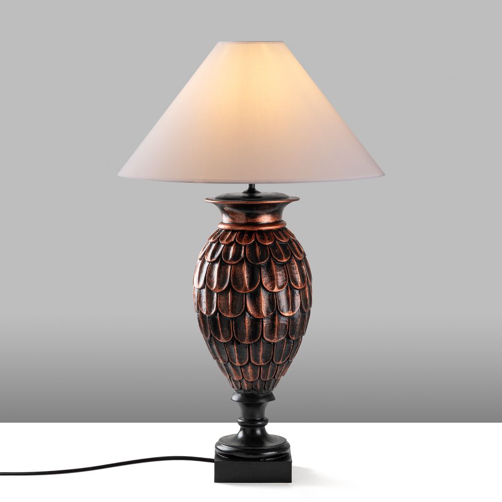 ELEGANZE-5305 Smeđa i Bijela Stolna Lampa slika 5