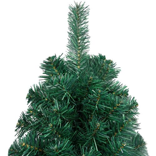 Umjetna polovica božićnog drvca sa stalkom zelena 210 cm PVC slika 25