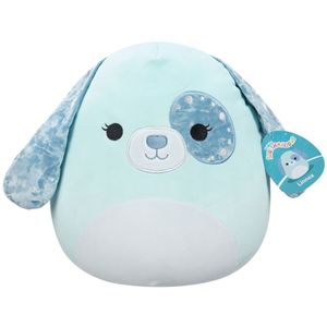 Squishmallows 30cm - linnea - svijetlo plavi baršunasti pas sa svijetlo plavim ušima