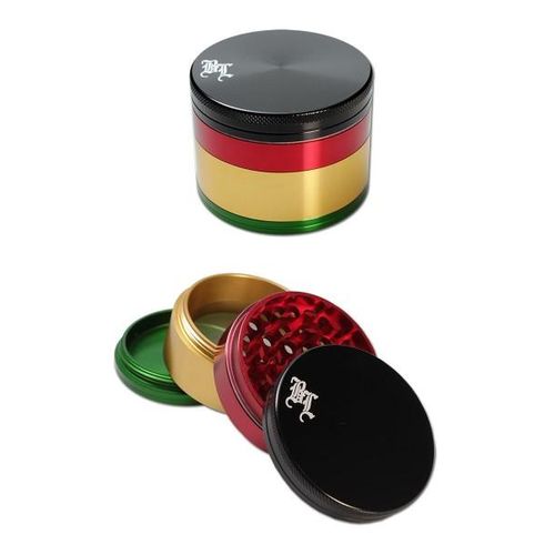 Black Leaf 'Rasta' aluminijski grinder / 4 dijela / 62 mm slika 2