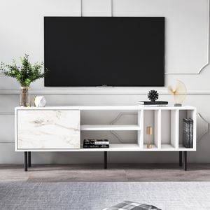 Pietra - White White TV Stand