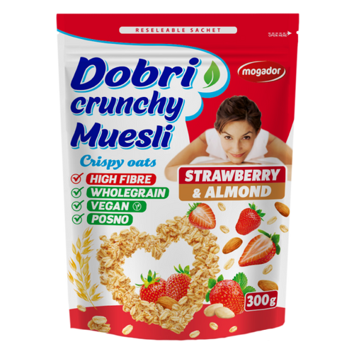 Dobri crunchy muesli jagoda i badem 300g slika 1