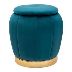 Mauro Ferretti Tabure za odlaganje Paris teal-gold cm ø 43x43