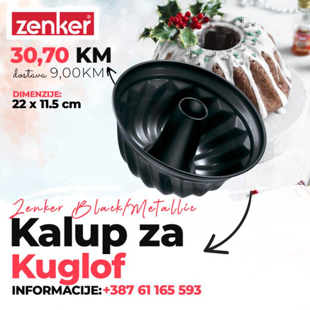 Zenker Kalup za kuglof 22x11.5 cm Black slika 1