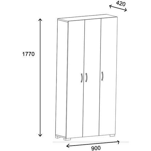 Feraye 3 Kapakli - White White Wardrobe slika 5