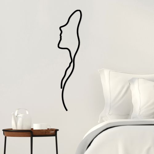 Wallity Metalna zidna dekoracija, Woman Face Profile slika 3