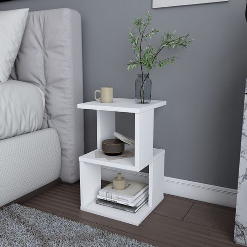 Carter - White White Nightstand slika 3