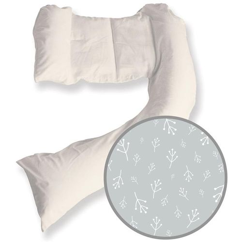 Dreamgenii Pregnancy Pillow Floral Grey - jastuk za trudnoću slika 1