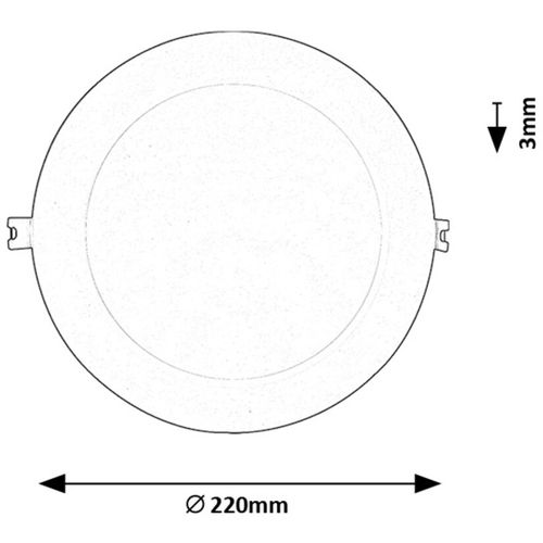 Rabalux Shaun2 okrugla ugradna lampa 220mm 71219 slika 2