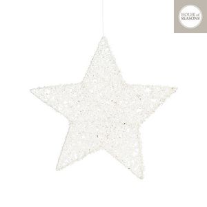 Novogodišnja dekor zvezva Hanging ornament star 25cm 1162445 - White - EDL