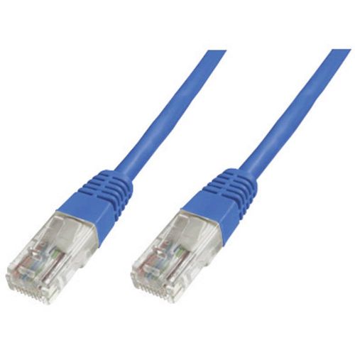 Digitus DK-1511-100/B RJ45 mrežni kabel, Patch kabel cat 5e U/UTP 10.00 m plava boja  1 St. slika 1