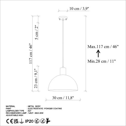 Opviq Luster Kure 993 - svjetlo plavo slika 8