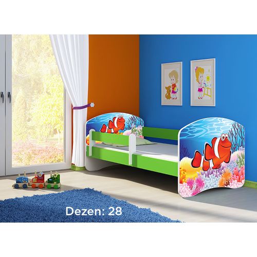 Deciji krevet ACMA II 140x70 + dusek 6 cm GREEN28 slika 1