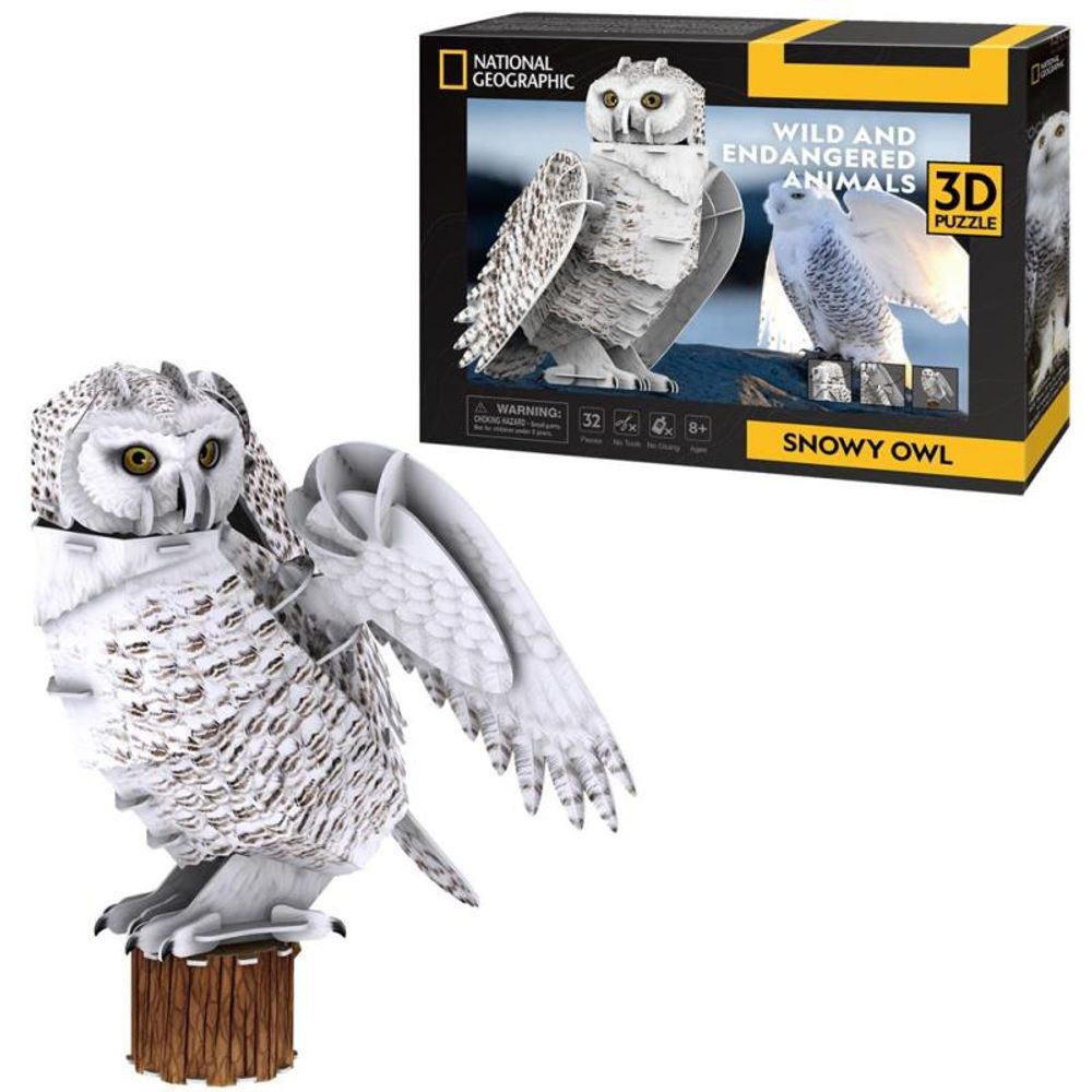 CubicFun 3D Puzzle Snowy Owl - Snježna sova slika 1