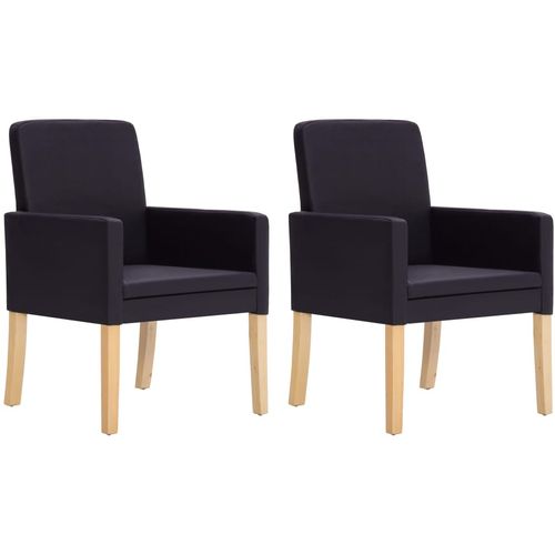 Blagovaonske stolice od umjetne kože 2 kom tamnosmeđe slika 18