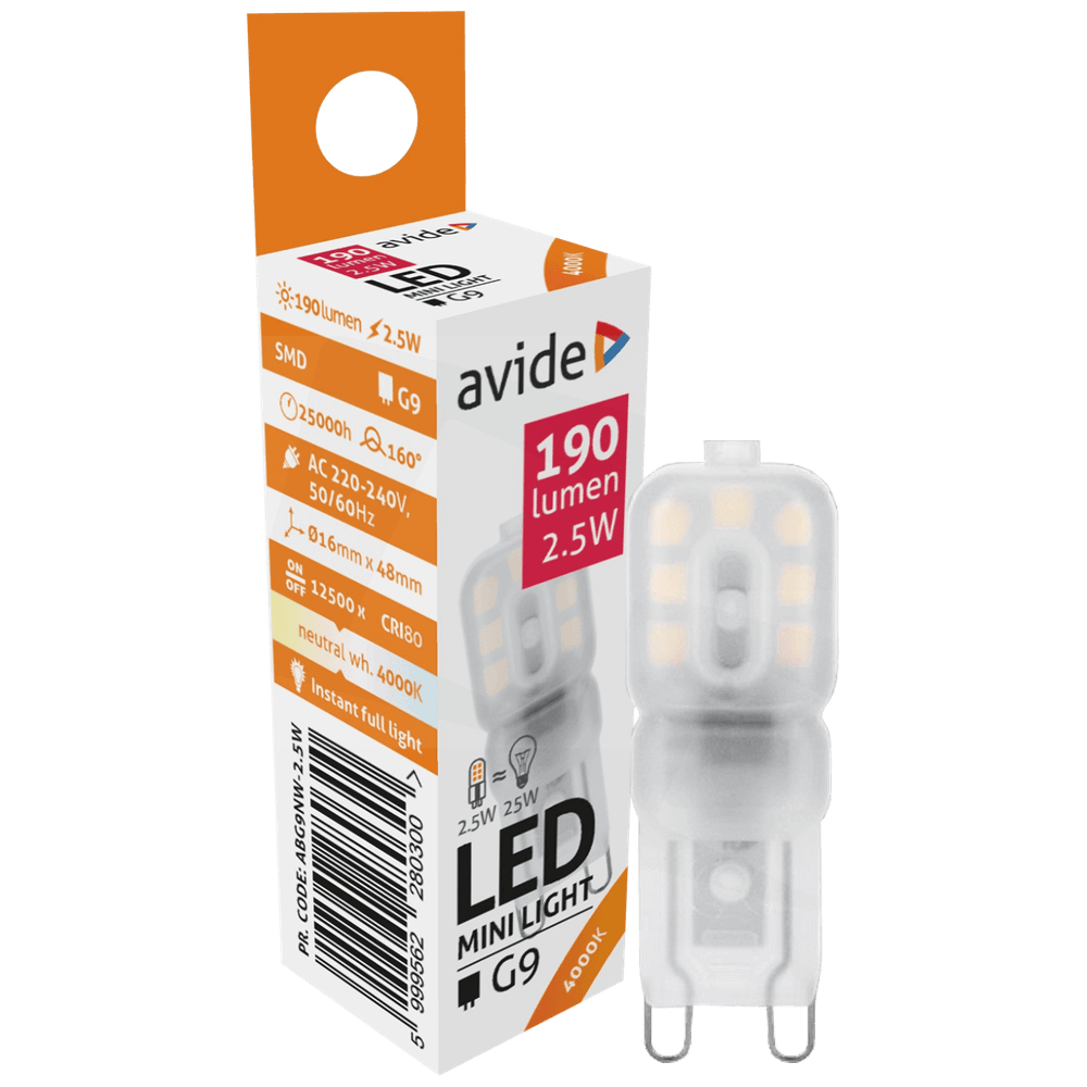 Avide Sijalica, G9, LED 2.5W, 4000K, 230V AC, bijela svjetlost - ABG9NW-2.5W slika 1